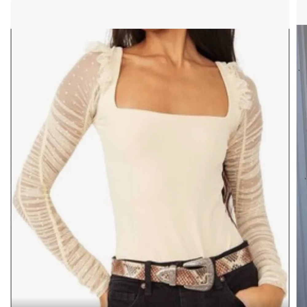 Free people bodysuit ivory